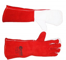 Glove, Superior, Red welding glove apron palm