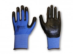 Glove, Pride, Polyester shell, flat Nitrile