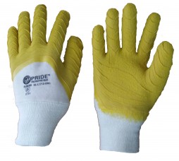 PRIDE JERSEY LINER 3/4 LATEX DIPPED GLOVES WITH KNIT WRIST