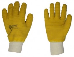PRIDE JERSEY LINER LATEX FULLY DIPPED GLOVES WITH KNIT WRIST